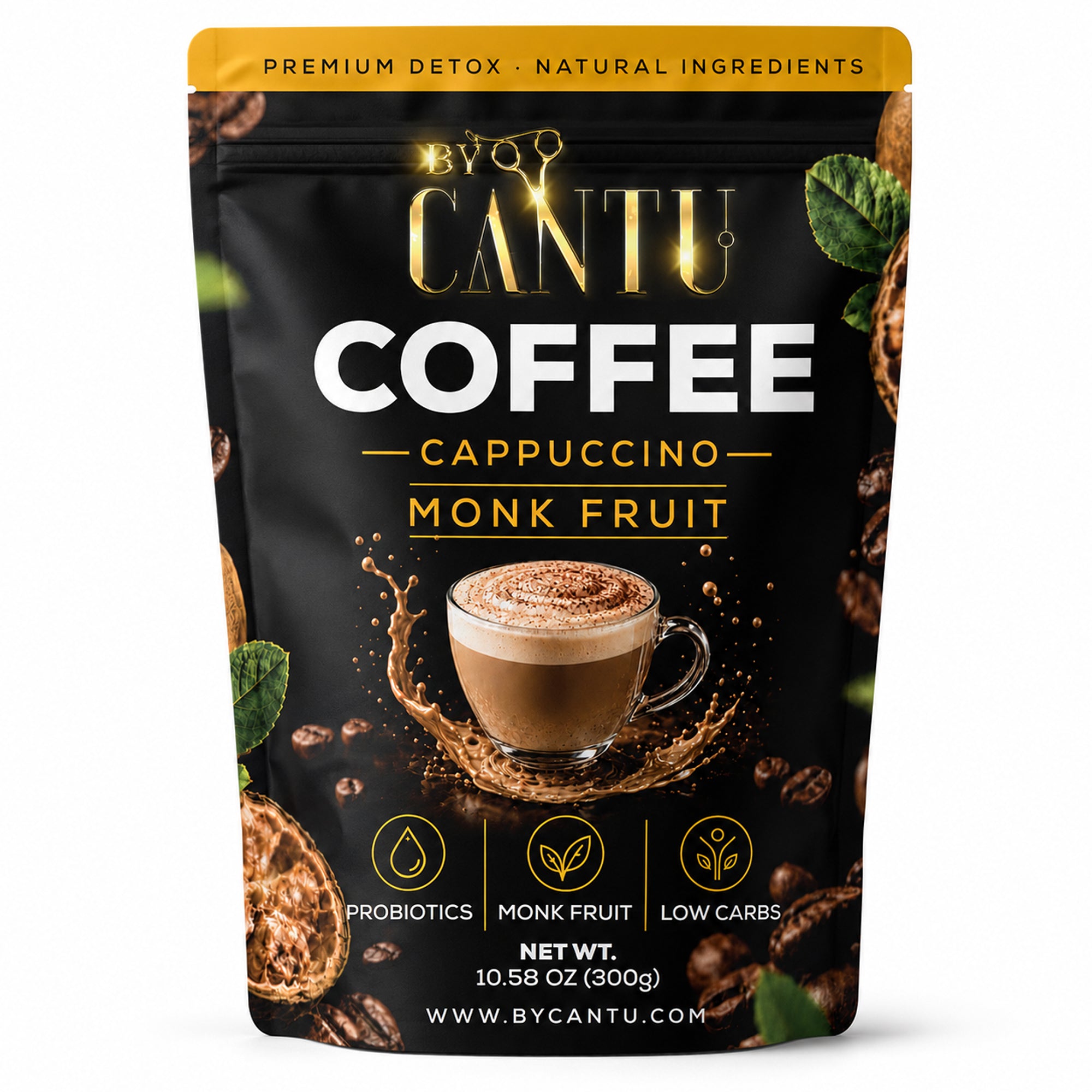 Café Capuchino – Mezcla Probiótica, Monk Fruit y Baja en Carbohidratos