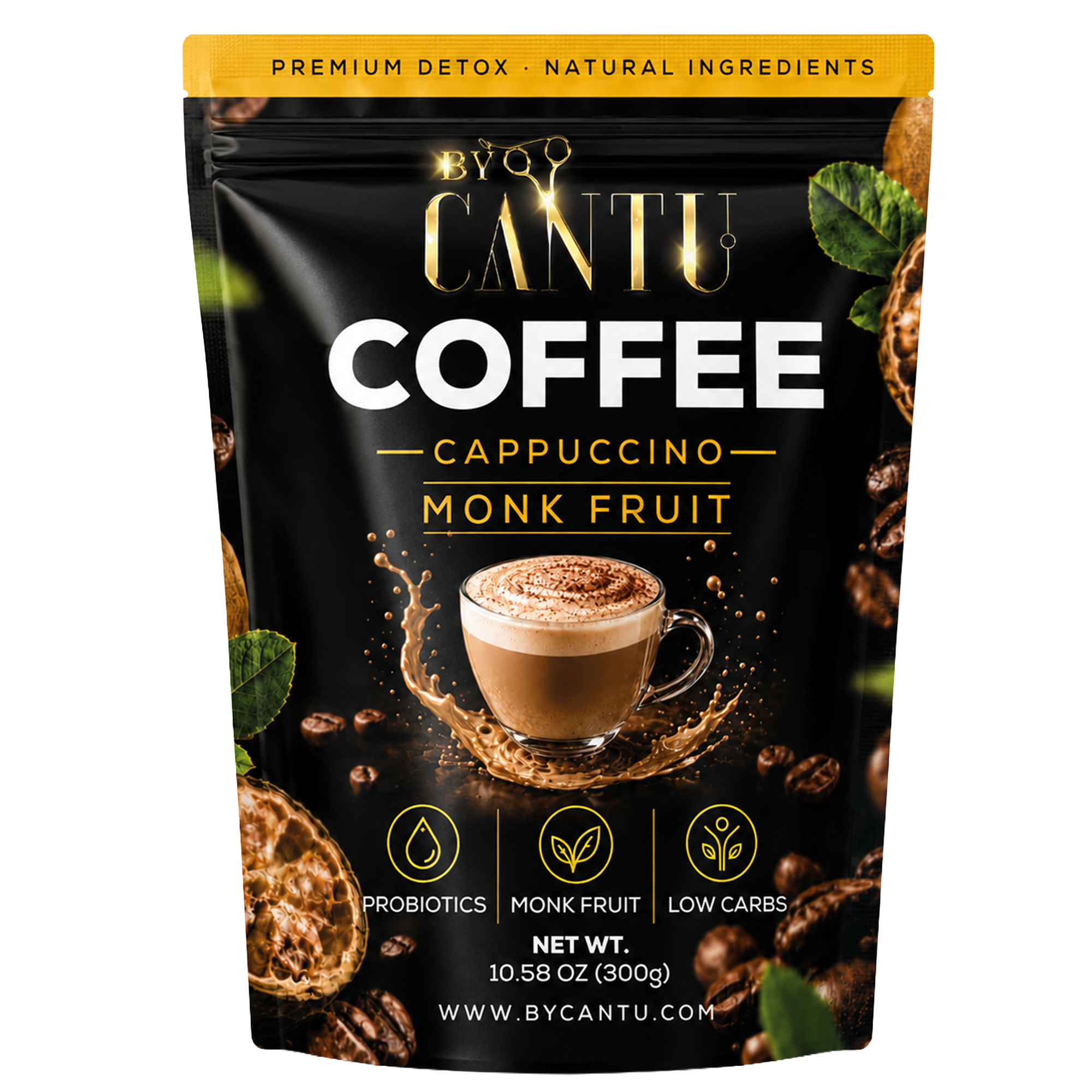 Café Capuchino – Mezcla Probiótica, Monk Fruit y Baja en Carbohidratos